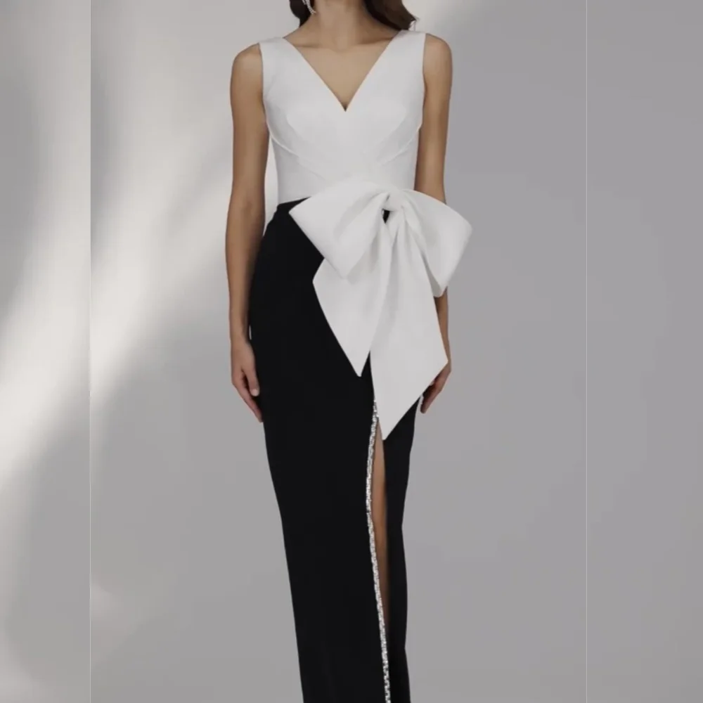 Customized Jersey Bow Sequined V-neck Sheath Long Dresses Bespoke Occasion Cocktail Party Fashion Elegant High Quality Formal
Customized Jersey Bow Sequined V-neck Sheath Long Dresses Bespoke Occasion Cocktail Party Fashion Elegant High Quality Formal