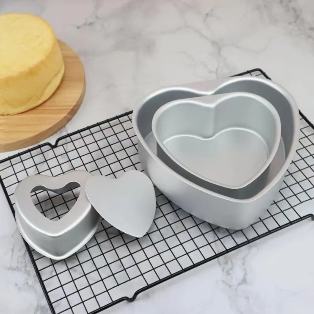 Removable Bottom Heart Shaped Cake Pan Aluminum Alloy DIY Chocolate Cake mold Non Stick Metal Heart Cake Baking Pan Mousse
Removable Bottom Heart Shaped Cake Pan Aluminum Alloy DIY Chocolate Cake mold Non Stick Metal Heart Cake Baking Pan Mousse