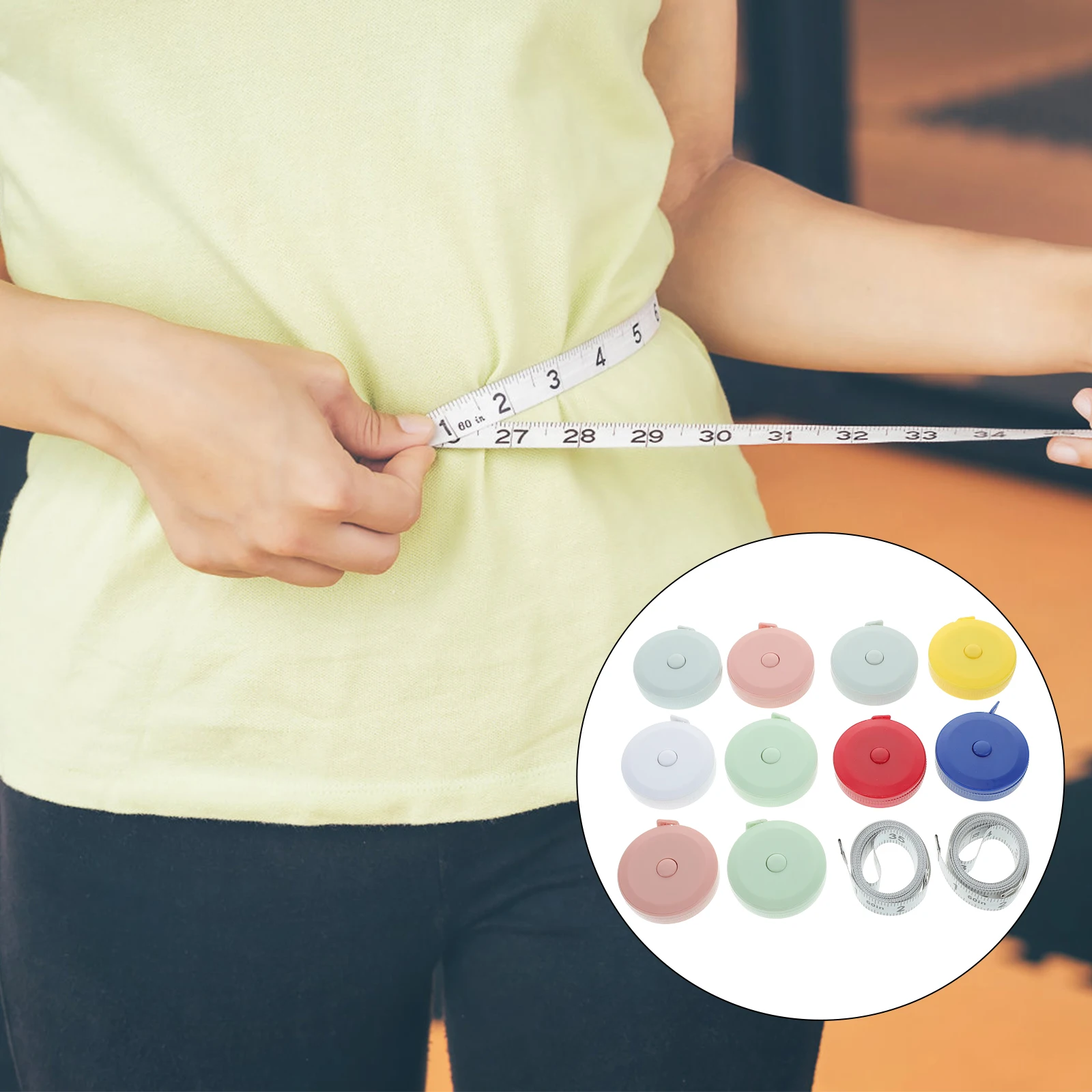 12pcs Measuring Tape Flexible Retractable Plastic Small Sewing Telescopic Measures Home Shop H Tailoring Fitness Body
12pcs Measuring Tape Flexible Retractable Plastic Small Sewing Telescopic Measures Home Shop H Tailoring Fitness Body