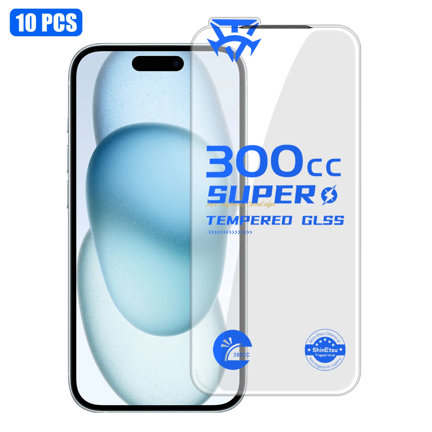 For iPhone 15 10Pcs Tempered Glass Film 9H+ 300CC Edgeless Anti Static HD Full Screen Protector - Transparent
For iPhone 15 10Pcs Tempered Glass Film 9H+ 300CC Edgeless Anti Static HD Full Screen Protector - Transparent