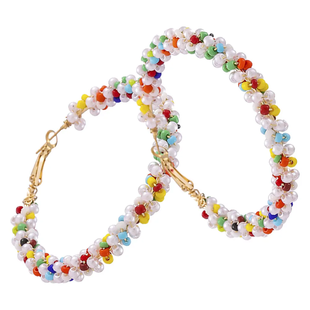 1Pair Bohemian Hoop Earrings Large Rice Bead Design Durable Rust Resistant Daily Casual Formal Jewelry Beaded Hoop Earrings
1Pair Bohemian Hoop Earrings Large Rice Bead Design Durable Rust Resistant Daily Casual Formal Jewelry Beaded Hoop Earrings