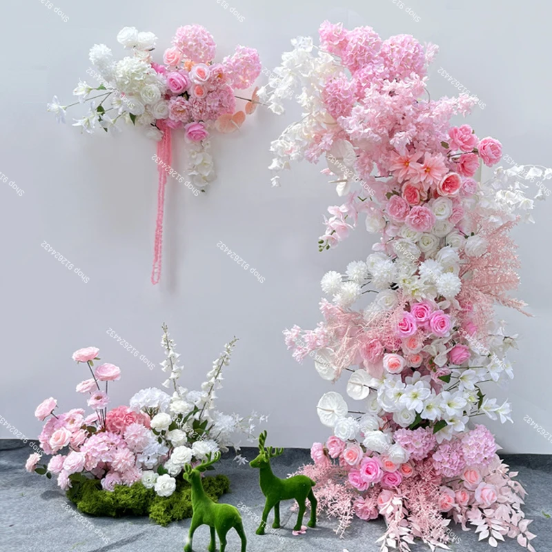 Pink White Rose Hydrangea Wedding KT Board Decor Floral Row Arrangement Event Stage Supplies Window Photo Prop Party Display
Pink White Rose Hydrangea Wedding KT Board Decor Floral Row Arrangement Event Stage Supplies Window Photo Prop Party Display