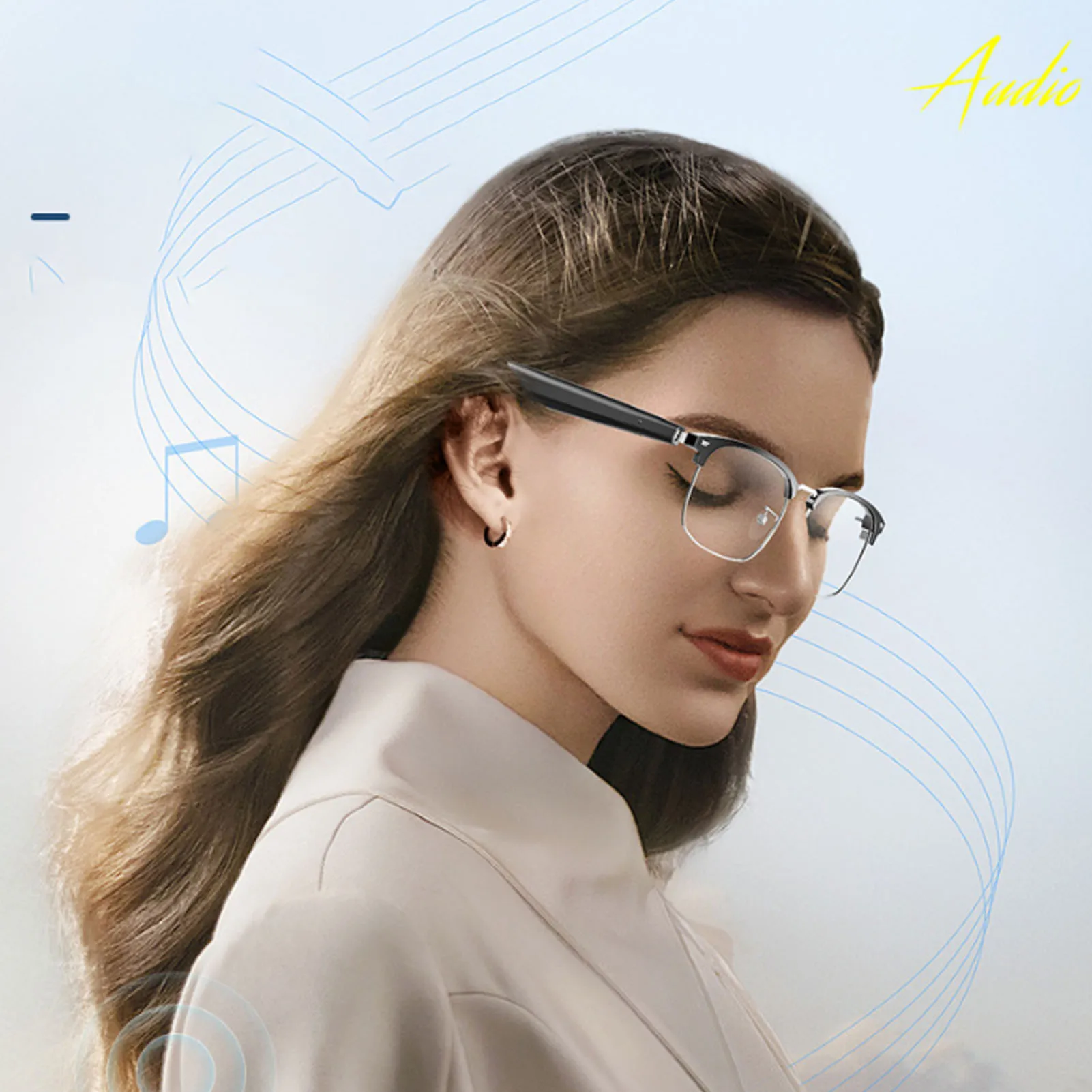 Smart Bluetooth Glasses HD Sound Voice Aid Blue Light Blocking with Built-in Mic Speakers for Android Answering Calls
Smart Bluetooth Glasses HD Sound Voice Aid Blue Light Blocking with Built-in Mic Speakers for Android Answering Calls