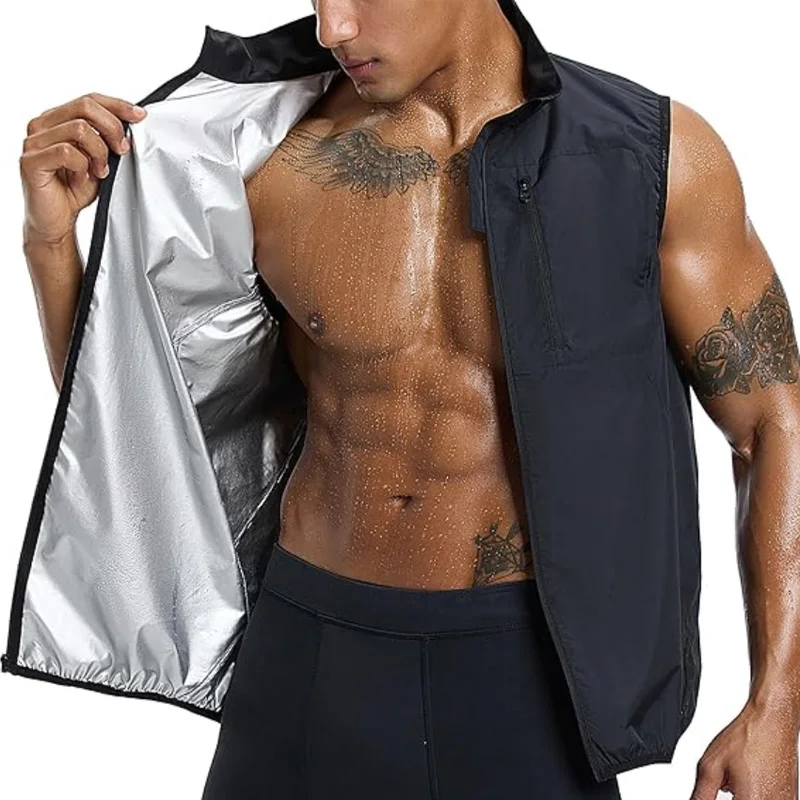 MrifDila Sauna Sweating Jacket Sleeveless Men Hot Sweating Top Weight Loss Vest Men Gym with Pocket Full Zip Up Sweatsuit Tank
MrifDila Sauna Sweating Jacket Sleeveless Men Hot Sweating Top Weight Loss Vest Men Gym with Pocket Full Zip Up Sweatsuit Tank