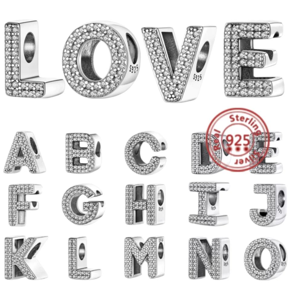 Charms Fit Original Bracelet A-Z Alphabet Charms Beads 925 Sterling Silver 26 Letters Charm for Women Girl DIY Fine Jewelry Gift
Charms Fit Original Bracelet A-Z Alphabet Charms Beads 925 Sterling Silver 26 Letters Charm for Women Girl DIY Fine Jewelry Gift