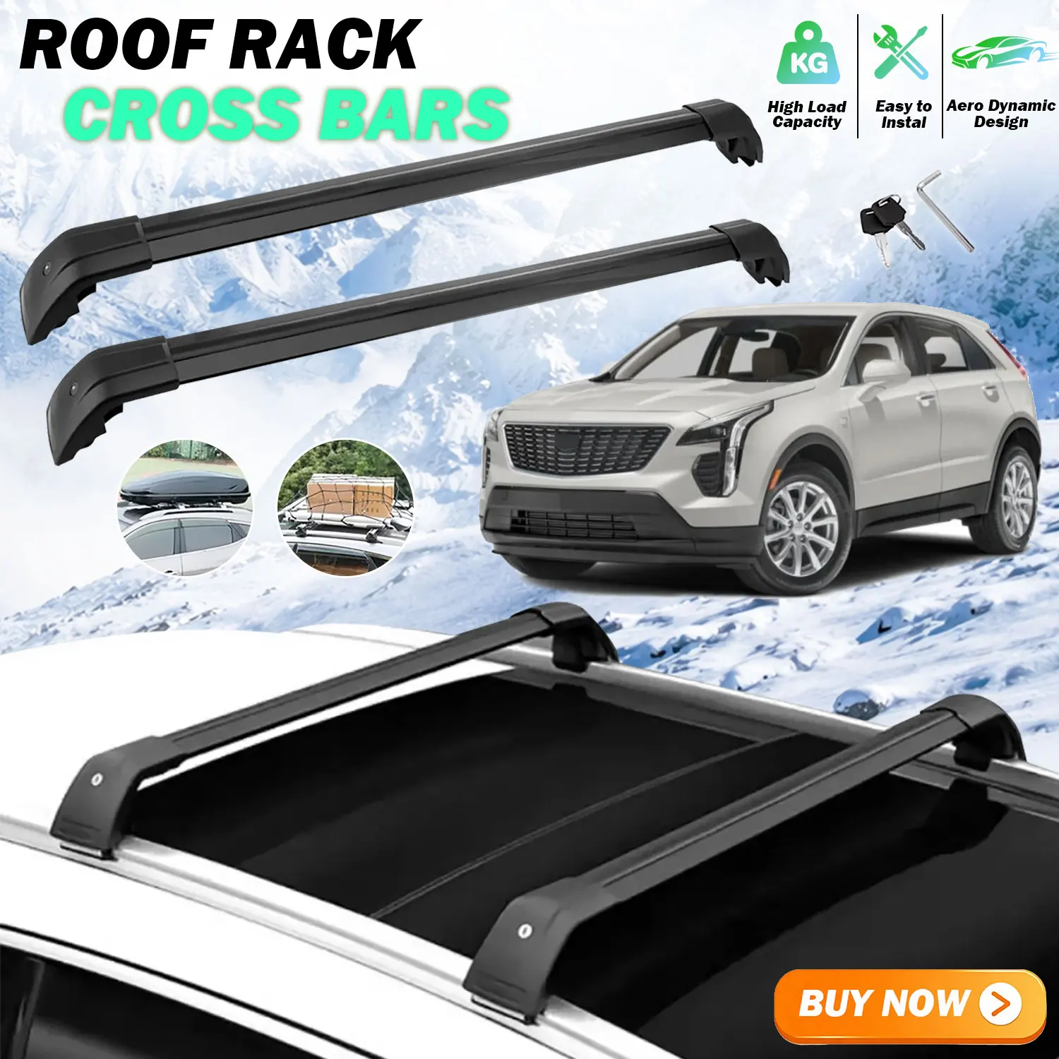 Roof Rack Cross Bars Fits for Cadillac XT4 2018-2023 Aluminum Lockable Luggage Carrier Rails Black Heavy Duty
Roof Rack Cross Bars Fits for Cadillac XT4 2018-2023 Aluminum Lockable Luggage Carrier Rails Black Heavy Duty