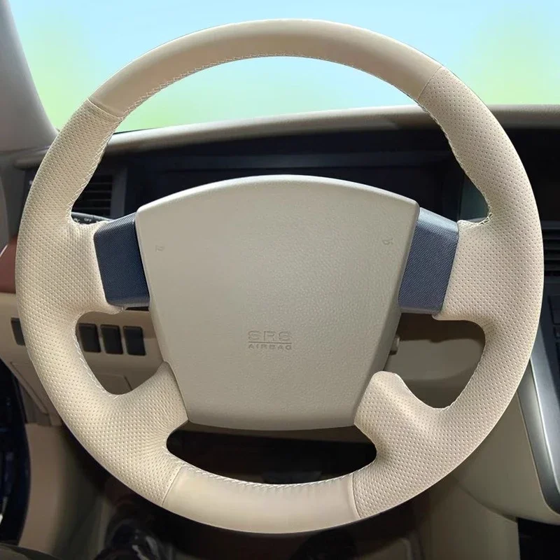 Hand Sewn Non-Slip Breathable Beige Leather Car teering Wheel Cover Wrap For Nissan Teana 2005-2007 Interior Accessories
Hand Sewn Non-Slip Breathable Beige Leather Car teering Wheel Cover Wrap For Nissan Teana 2005-2007 Interior Accessories