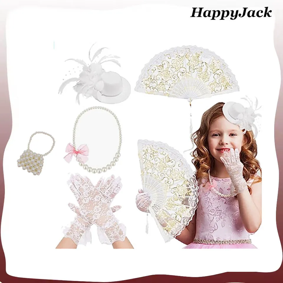 Cosplay Hat Headwear Lace Gloves Folding Fan Outfits Bags for Kids Girls Halloween Carnival Birthday Party Costume Accessories
Cosplay Hat Headwear Lace Gloves Folding Fan Outfits Bags for Kids Girls Halloween Carnival Birthday Party Costume Accessories