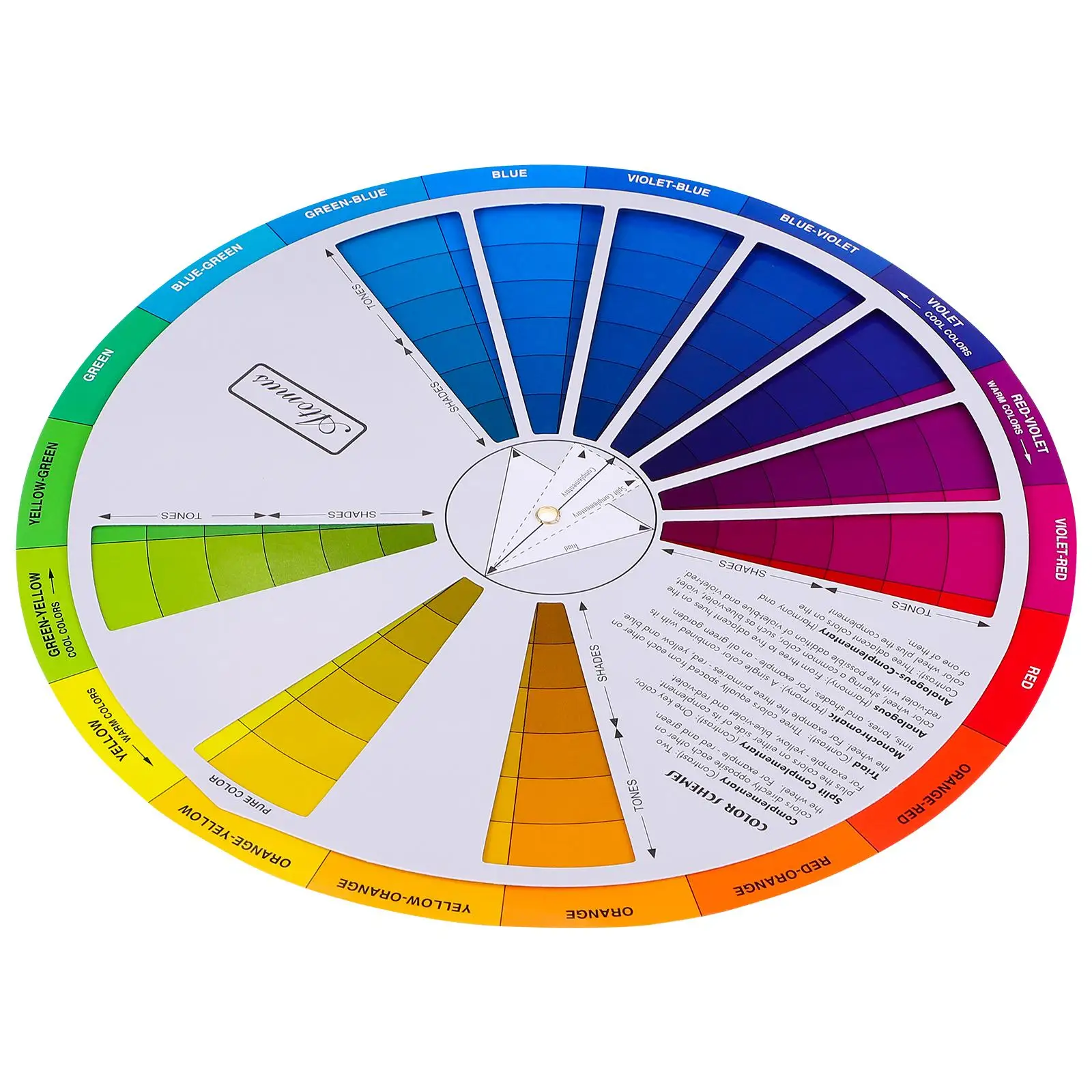 Color Card Wheel Circle Artist' Chart and Mixing Guide Creative Colour Matching Palette Key Chain Board Artists
Color Card Wheel Circle Artist' Chart and Mixing Guide Creative Colour Matching Palette Key Chain Board Artists