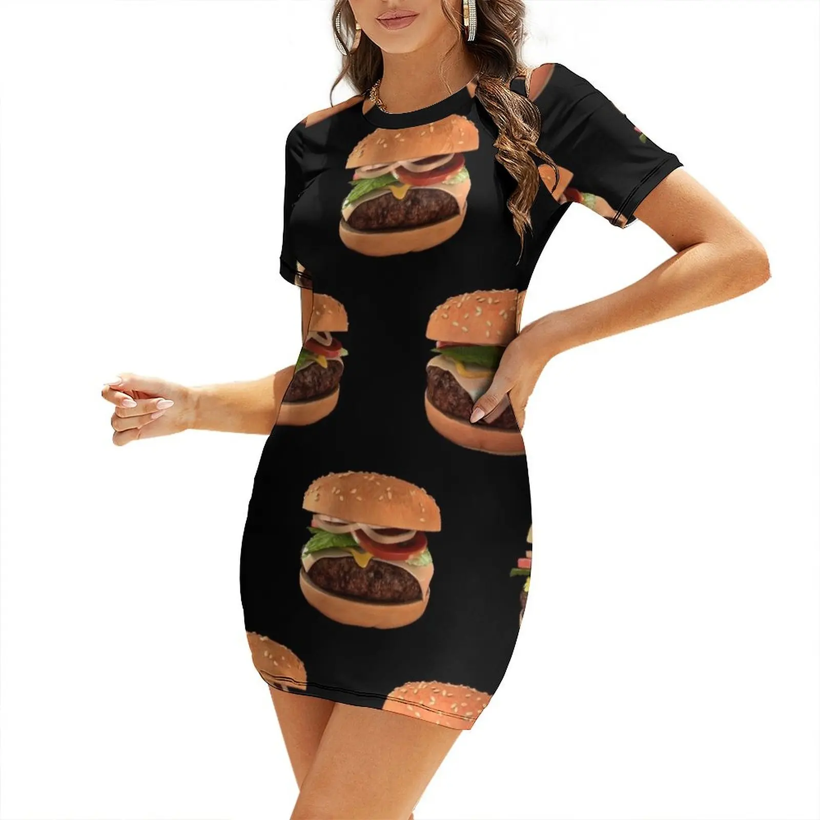 Big Hamburger Cheeseburger Fast Food Art Short-Sleeved Dress dresses for special events loose summer dress Dress
Big Hamburger Cheeseburger Fast Food Art Short-Sleeved Dress dresses for special events loose summer dress Dress