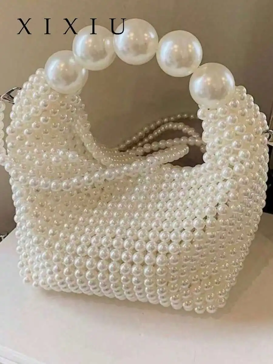 Women's Fashionable And Luxurious Pearl Beaded Bag, Available In Various Sizes, Perfect For Evening Parties And Any Occasion.
Women's Fashionable And Luxurious Pearl Beaded Bag, Available In Various Sizes, Perfect For Evening Parties And Any Occasion.