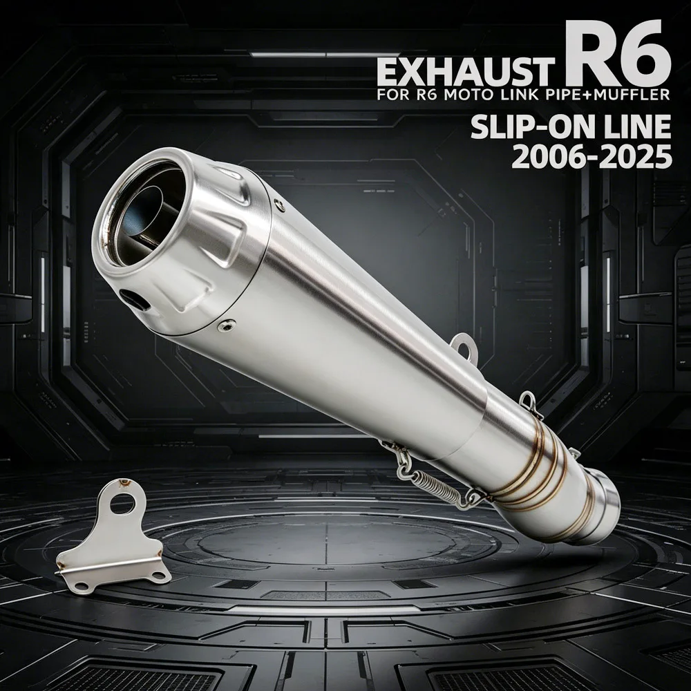 Slip on Line For Yamaha YZF-R6 WGP 50th Anniversary 2006-2026 Sport Racing Moto Exhaust Pipe Kit Adapter Muffler with DB Killer
Slip on Line For Yamaha YZF-R6 WGP 50th Anniversary 2006-2026 Sport Racing Moto Exhaust Pipe Kit Adapter Muffler with DB Killer