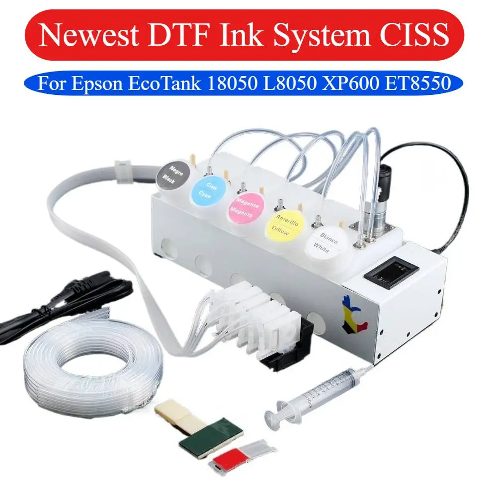 ET8550 DTF Convert Kit ET 8550 CISS With Printhead Adaptor Manifold Damper internal timer For Epson L8050 L8180 L18100 XP600
ET8550 DTF Convert Kit ET 8550 CISS With Printhead Adaptor Manifold Damper internal timer For Epson L8050 L8180 L18100 XP600