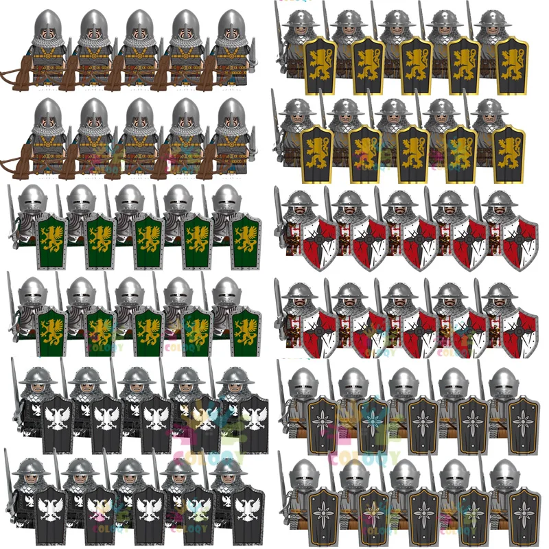 Kids Toys Medieval Building Blocks 10pcs/set Templar Knight Mini Action Figures Spear Shield Toys For Kids Birthday Gifts
Kids Toys Medieval Building Blocks 10pcs/set Templar Knight Mini Action Figures Spear Shield Toys For Kids Birthday Gifts