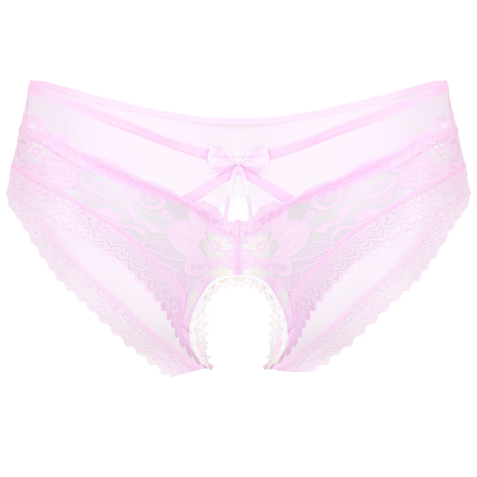 Mens Sissy Lace Briefs Sexy See-Through Underwear G-string Panties Bowknot Crotchless Underpants Exotic Gay Underpants Lingerie
Mens Sissy Lace Briefs Sexy See-Through Underwear G-string Panties Bowknot Crotchless Underpants Exotic Gay Underpants Lingerie