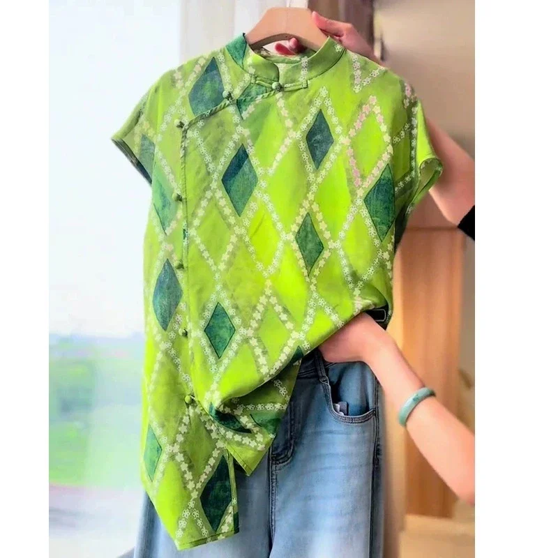 Chinese Style Women's Blouses Korean Vintage Shirts FASHION Loose Spring/Summer Clothing Printed Sleeveless Women Tops
Chinese Style Women's Blouses Korean Vintage Shirts FASHION Loose Spring/Summer Clothing Printed Sleeveless Women Tops