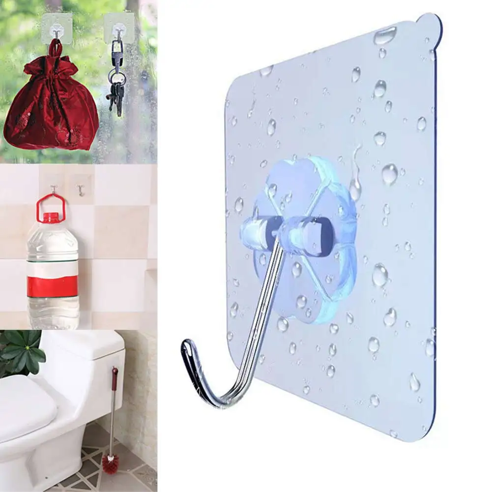 Strong Adhesive Wall Hook Transparent Removable Hanger Hooks For Bathroom Kitchen
Strong Adhesive Wall Hook Transparent Removable Hanger Hooks For Bathroom Kitchen