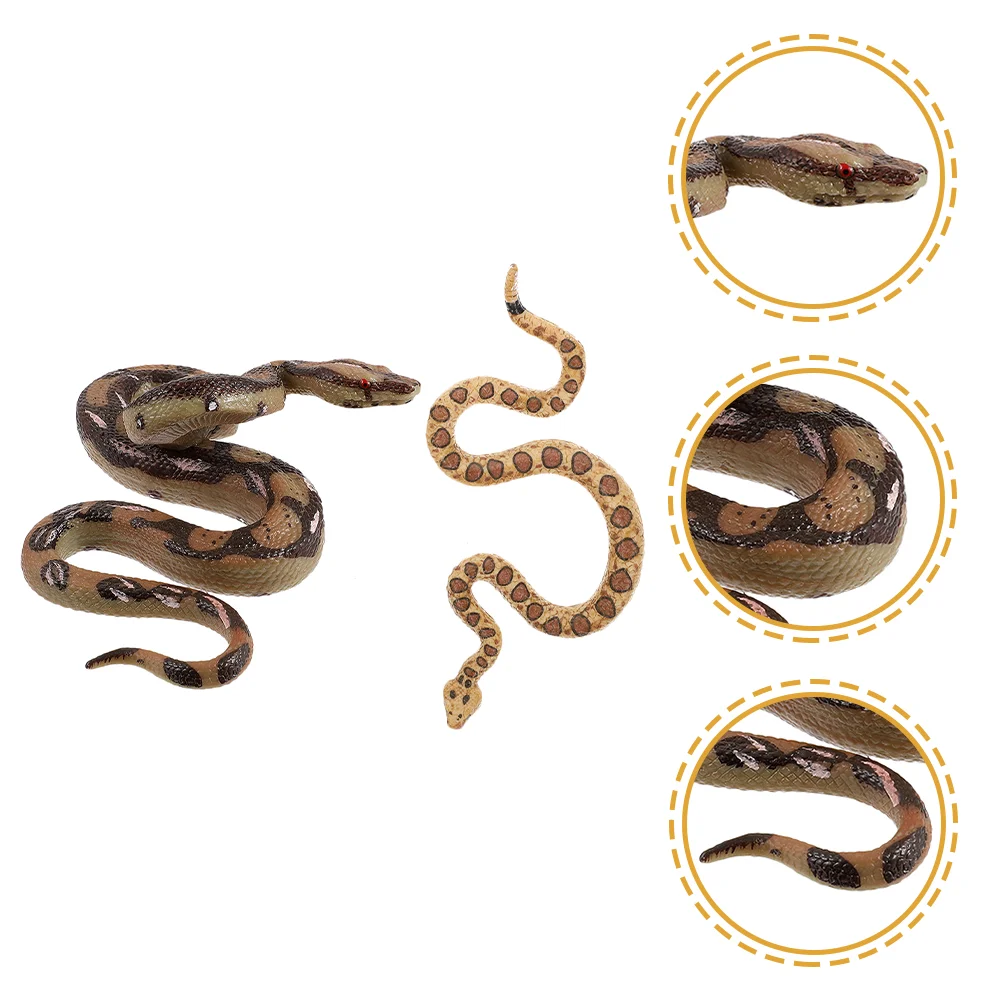 2Pcs Realistic Fake Snake Model Lifelike Simulation Scary Toy Halloween Costume Keeps Birds Plastic Child Play
2Pcs Realistic Fake Snake Model Lifelike Simulation Scary Toy Halloween Costume Keeps Birds Plastic Child Play