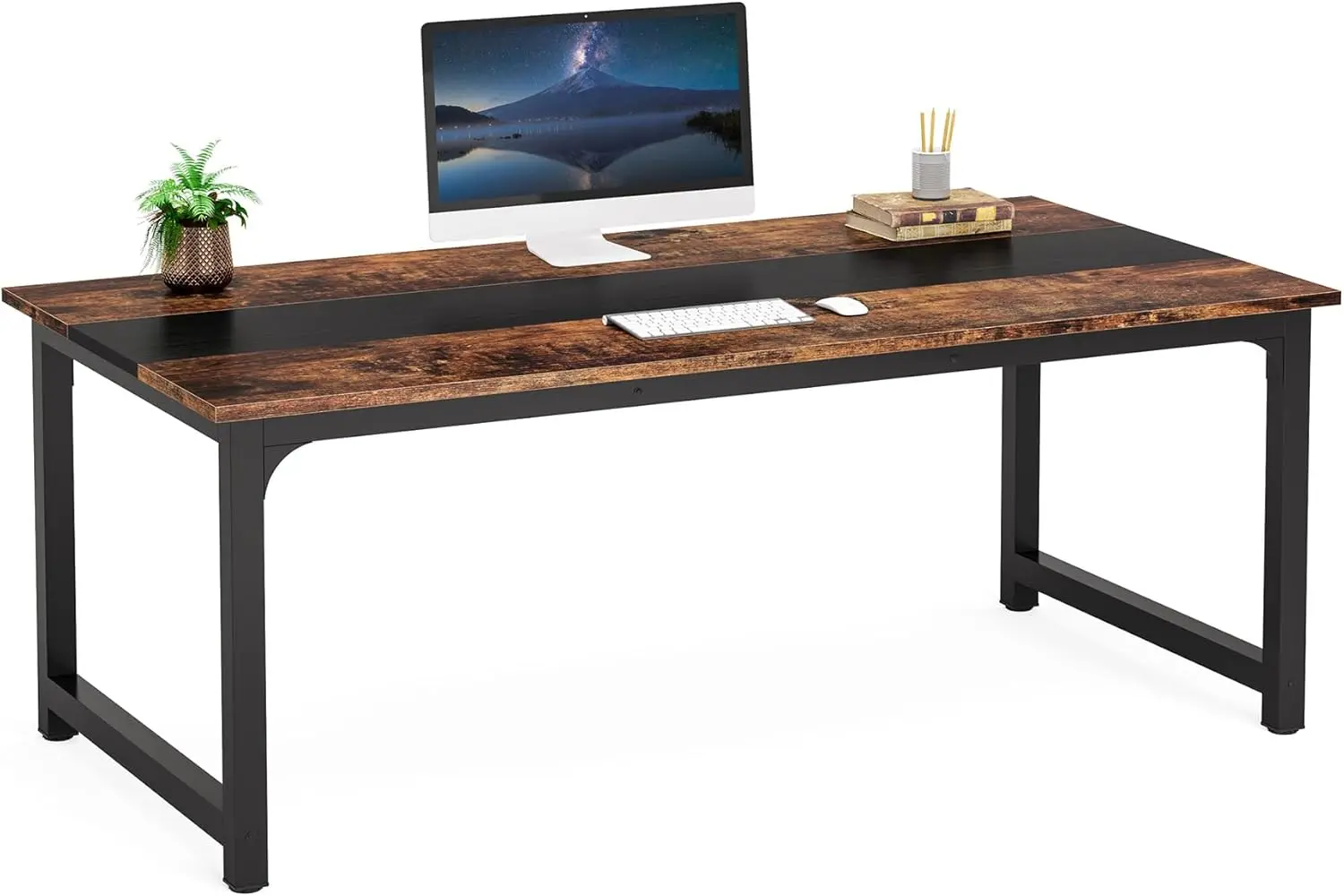 Modern Computer Desk, 63 x 31.5 inch Large Office Desk Computer Table Study Writing Desk Workstation for Home Office, Rustic/Bla
Modern Computer Desk, 63 x 31.5 inch Large Office Desk Computer Table Study Writing Desk Workstation for Home Office, Rustic/Bla