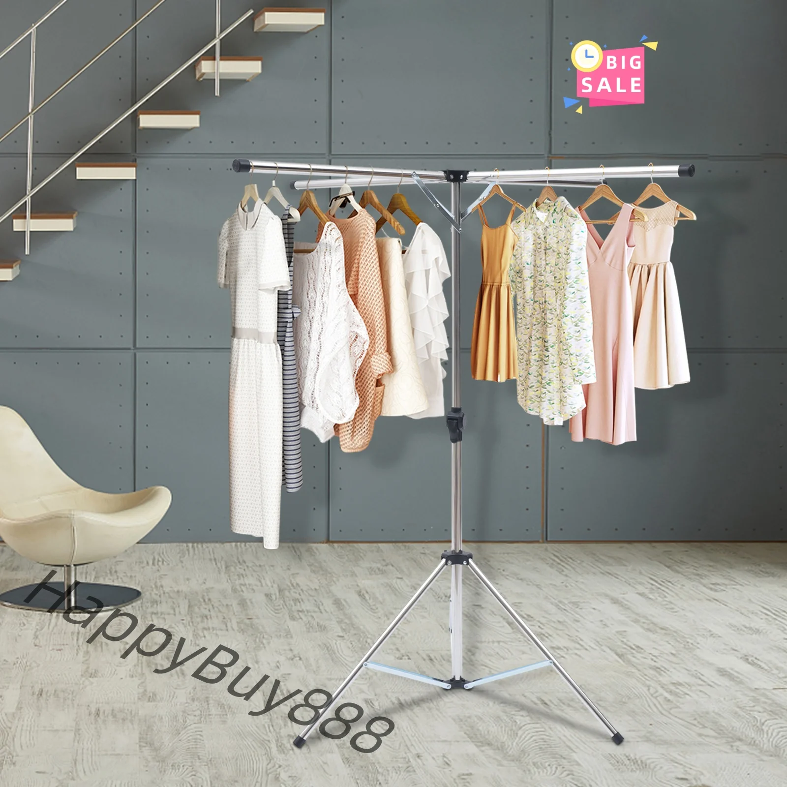 Metal Clothing Drying Rack Foldable Portable Space Saving Clothes Drying Rack X-Shaped Drying Rack
Metal Clothing Drying Rack Foldable Portable Space Saving Clothes Drying Rack X-Shaped Drying Rack