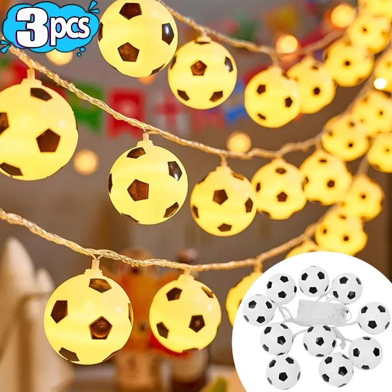 LED Soccer Balls String Lights Creative Football Shaped Light String for Sport Theme Party Decor Kids Bedroom Atmosphere Lamp
LED Soccer Balls String Lights Creative Football Shaped Light String for Sport Theme Party Decor Kids Bedroom Atmosphere Lamp