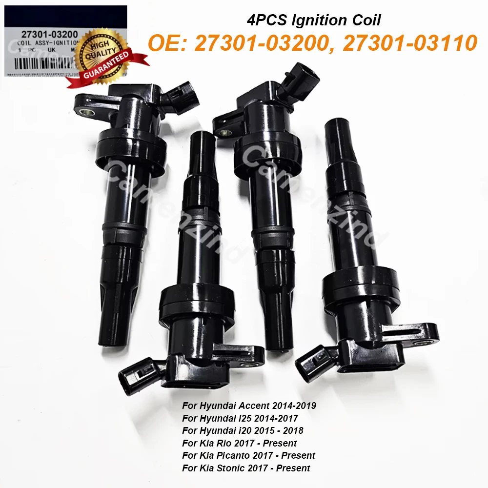 4 шт. 27301-03200 2730103200 катушки зажигания для Hyundai Accent I25 I30 L4 1.4L 1.6L 2014-2017 гг.
4 шт. 27301-03200 2730103200 катушки зажигания для Hyundai Accent I25 I30 L4 1.4L 1.6L 2014-2017 гг.