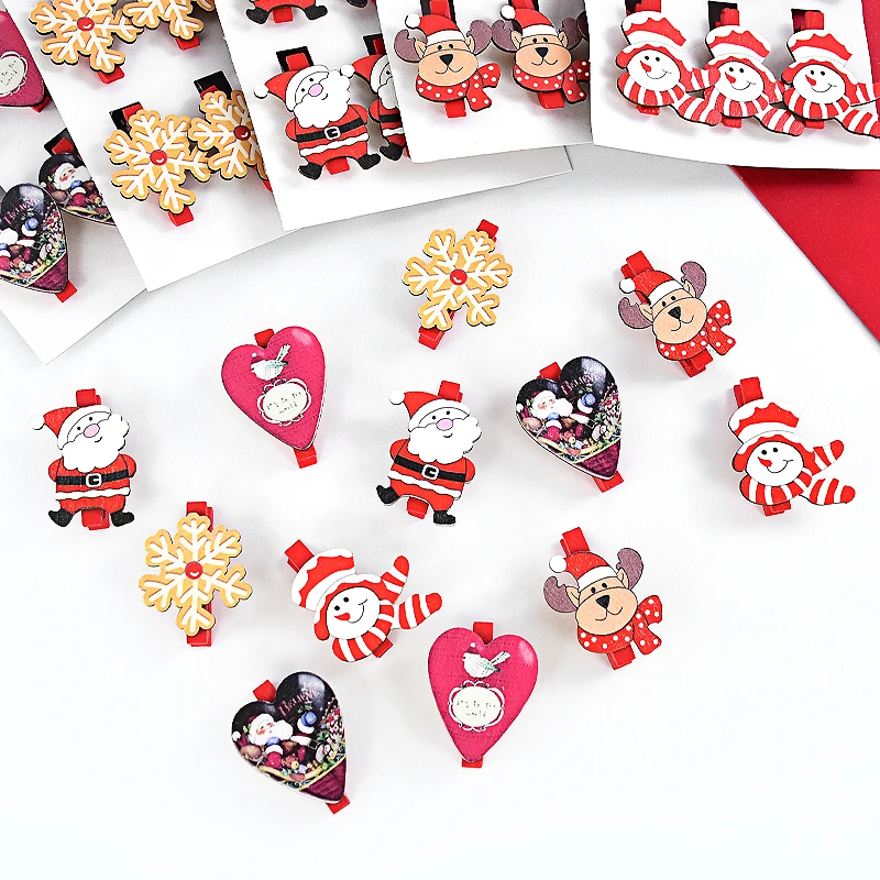 6pcs/bag Christmas Small Wood Clip Cartoon Santa Claus Snowman Elk Snowflake Clip Xmas Ornaments Noel Merry Christmas Decor 2025
6pcs/bag Christmas Small Wood Clip Cartoon Santa Claus Snowman Elk Snowflake Clip Xmas Ornaments Noel Merry Christmas Decor 2025