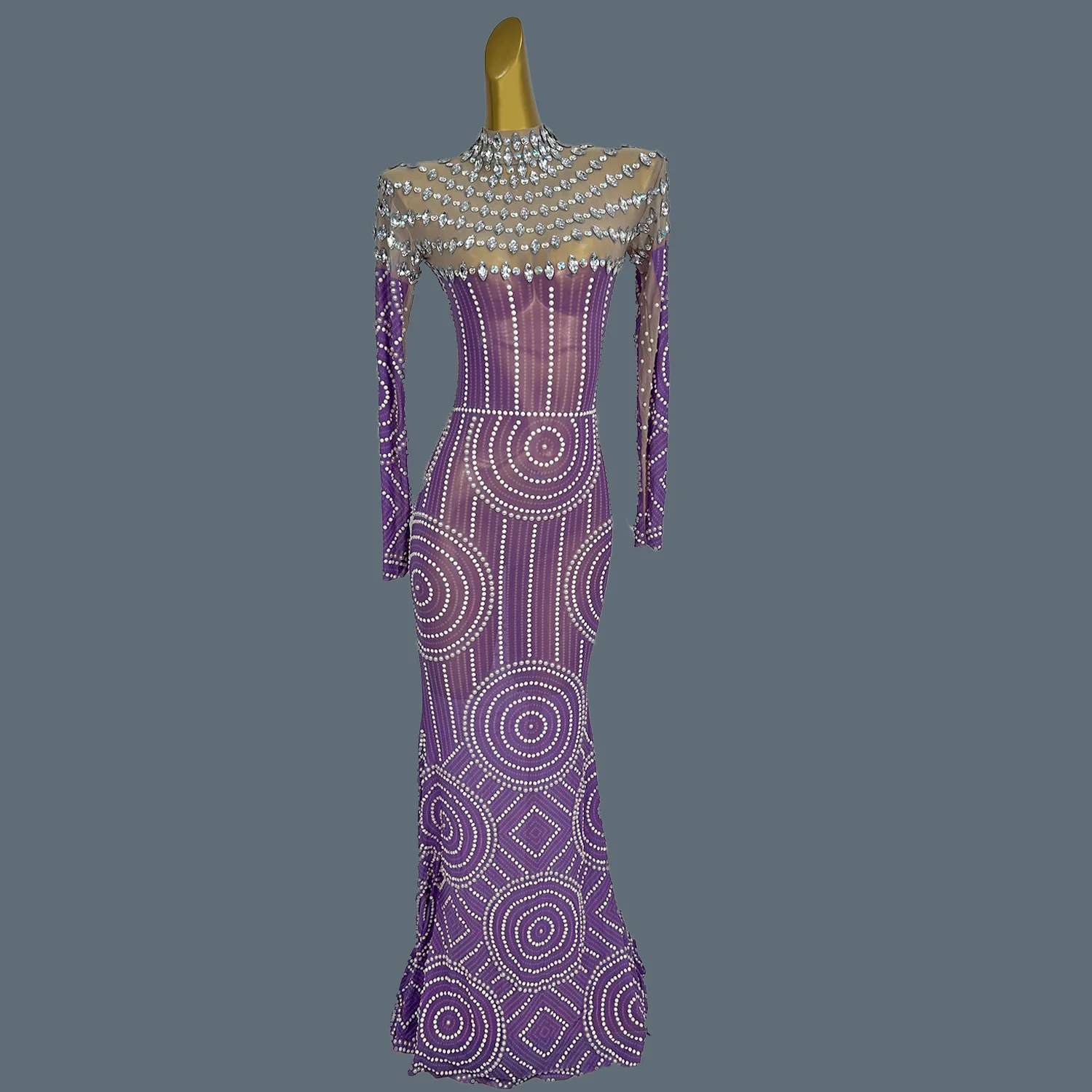 Luxury Women Evening Dress Sparkly Crystals Pearls Purple Long Dress Birthday Celebrate Party Pron Event Show Outfit Xunyicao
Luxury Women Evening Dress Sparkly Crystals Pearls Purple Long Dress Birthday Celebrate Party Pron Event Show Outfit Xunyicao