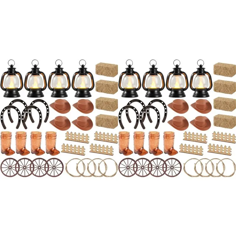 64 Pcs Western Centerpieces For Tables, Mini Hay Bales Mini Lanterns For Centerpieces, For Tables Or Western Wedding
64 Pcs Western Centerpieces For Tables, Mini Hay Bales Mini Lanterns For Centerpieces, For Tables Or Western Wedding