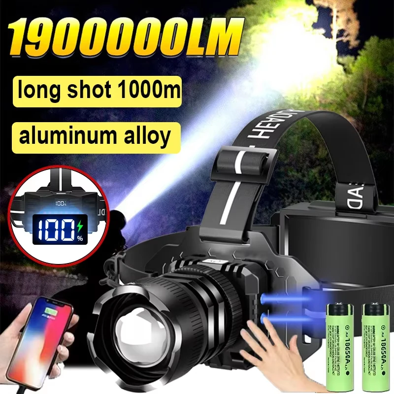 Powerful Headlamp Rechargeable Head Flashlight Aluminum Alloy Head Lamp With Motion Sensor Front LED Headlight for Camping
Powerful Headlamp Rechargeable Head Flashlight Aluminum Alloy Head Lamp With Motion Sensor Front LED Headlight for Camping