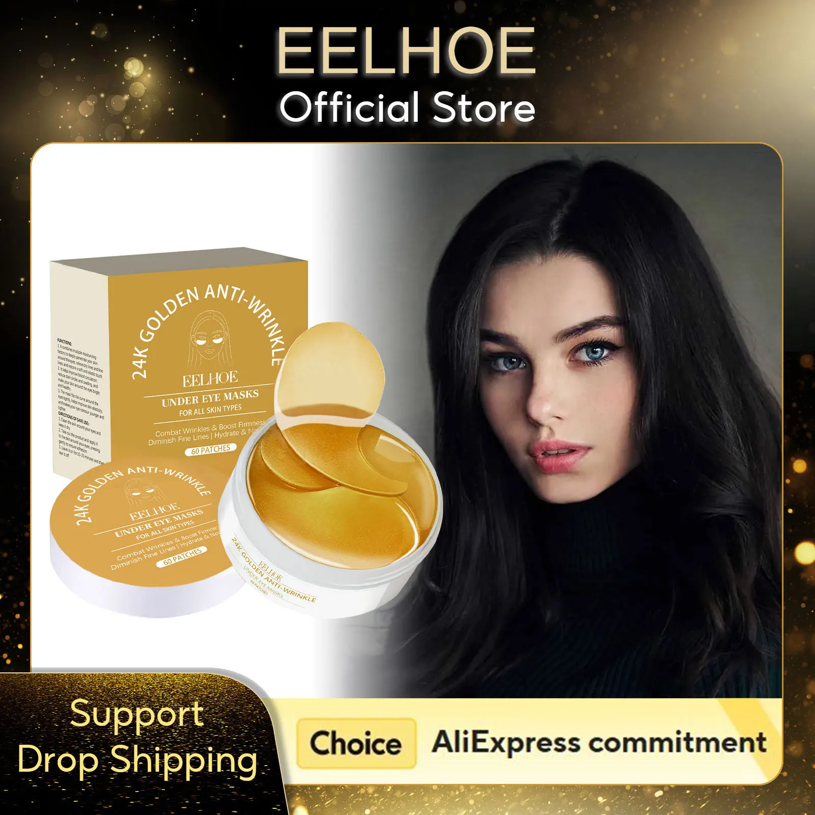 EELHOE Hydrogel Eye Patches Wrinkle Remover Tighten Skin Firming Remove Eye Bags Eye Care Collagen Anti-Dark Circles Eye Patch
EELHOE Hydrogel Eye Patches Wrinkle Remover Tighten Skin Firming Remove Eye Bags Eye Care Collagen Anti-Dark Circles Eye Patch