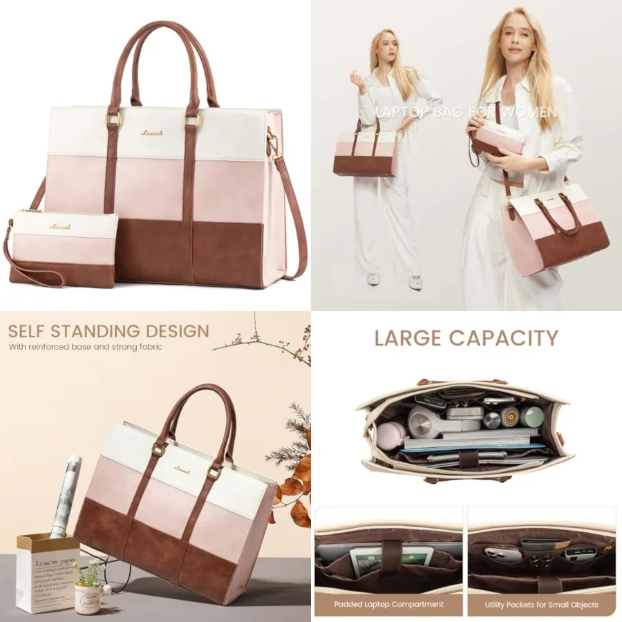 Laptop Bag for Women, Laptop Tote Bag, Vintage Leather Work Bags for Women, Waterproof Computer bag with Clutch Purse, Large Ca
Laptop Bag for Women, Laptop Tote Bag, Vintage Leather Work Bags for Women, Waterproof Computer bag with Clutch Purse, Large Ca