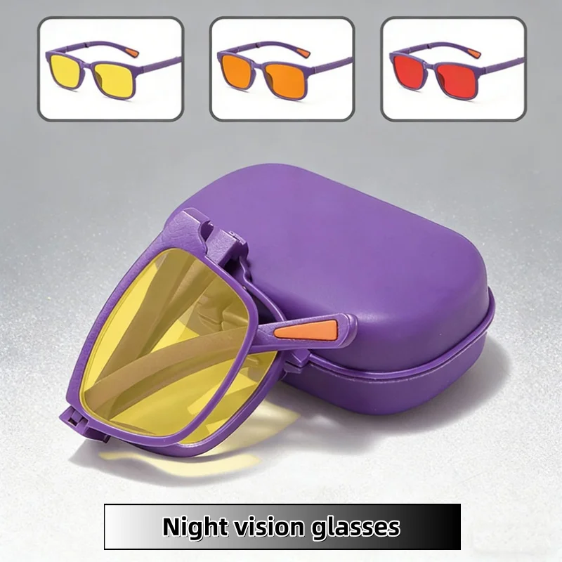 Ultra-light Folding Night Vision Glasses Portable with Glasses Case Anti-blue Light and Non-harmful To Eyes Video Game Glasses
Ultra-light Folding Night Vision Glasses Portable with Glasses Case Anti-blue Light and Non-harmful To Eyes Video Game Glasses