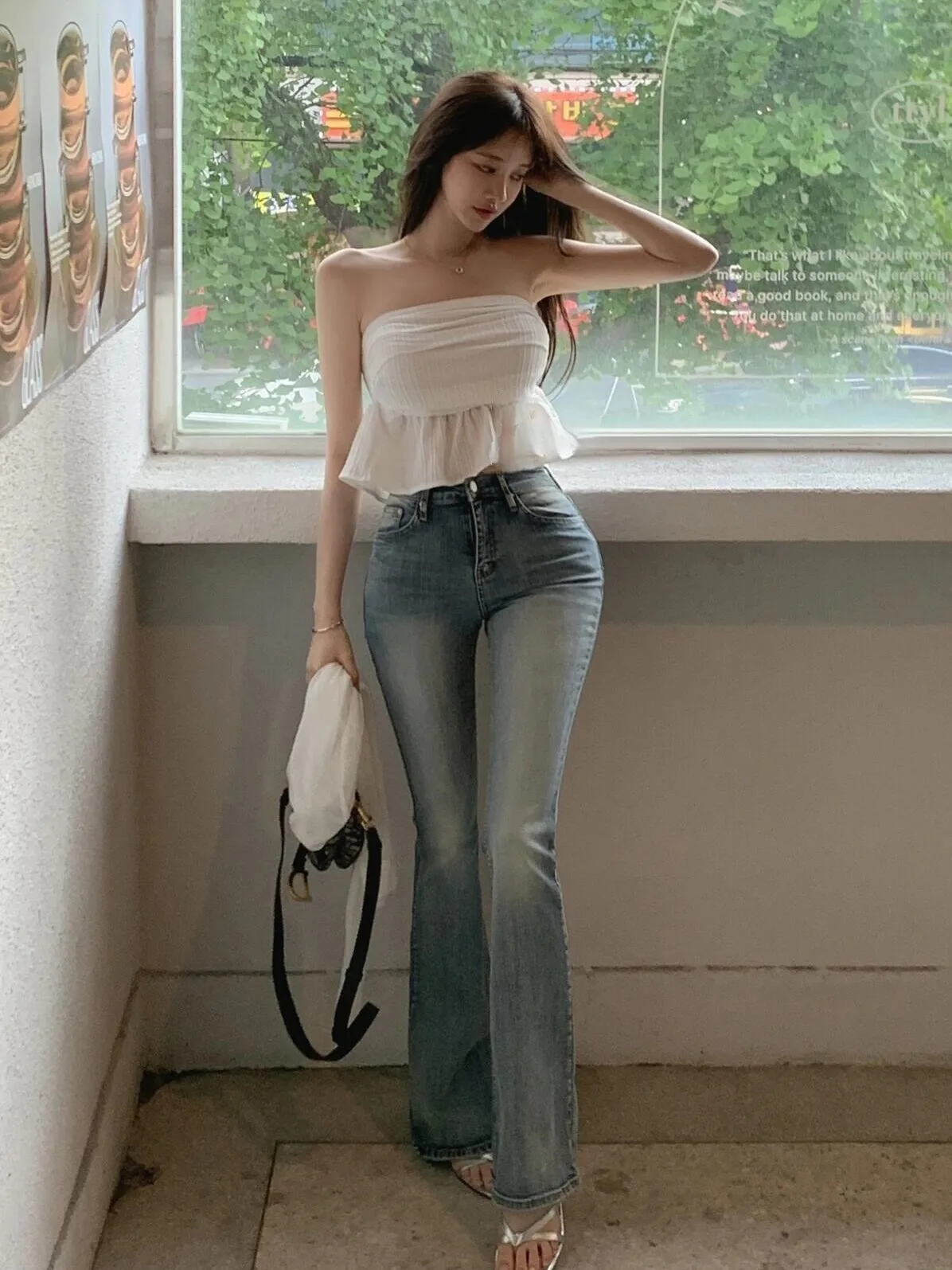 High Waist Denim Jeans Women's Retro Waed Stretchy Cotton Elastic Bootcut Long Trousers Summer Wear Resistant Blue Jeans
High Waist Denim Jeans Women's Retro Waed Stretchy Cotton Elastic Bootcut Long Trousers Summer Wear Resistant Blue Jeans