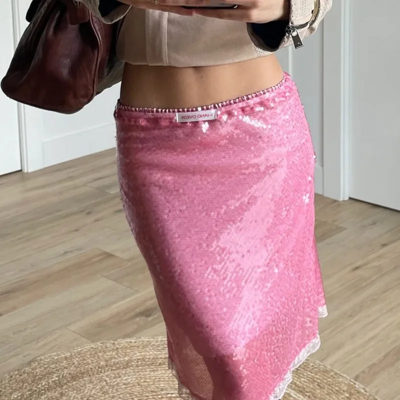 Personality Trend Metal Sequins Heavy Lace Bead Skirt American Cool A-line Skirt
Personality Trend Metal Sequins Heavy Lace Bead Skirt American Cool A-line Skirt