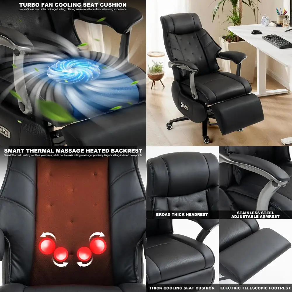 Ergonomic Leather Power Recliner with Heat, Vent, and Ottoman, High-Back Comfort Chair for Home or Office, Supports Up to 500lbs
Ergonomic Leather Power Recliner with Heat, Vent, and Ottoman, High-Back Comfort Chair for Home or Office, Supports Up to 500lbs