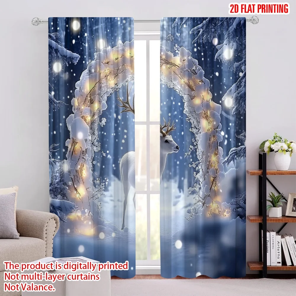2pcs 2D flat printing Merry Christmas Party Curtains elk7 Polyester Without Electricity Spring Perfect for All Occasions
2pcs 2D flat printing Merry Christmas Party Curtains elk7 Polyester Without Electricity Spring Perfect for All Occasions