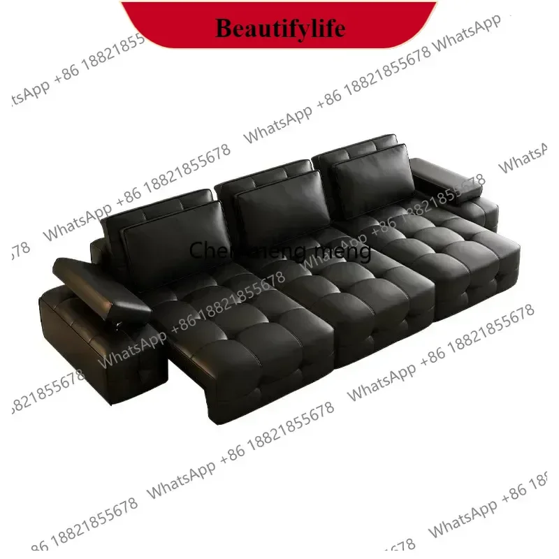 M138Leather sofa, electric one layer cowhide, multifunctional and extendable, zero wall, Italian living room sofa bed
M138Leather sofa, electric one layer cowhide, multifunctional and extendable, zero wall, Italian living room sofa bed