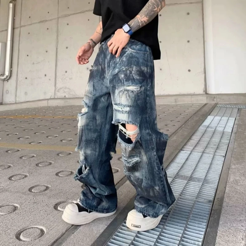 Ripped Jeans Men's 2025 Summer Popular Item New Loose Straight Wide-leg Pants Short Y2k Clothes Chrome Darts Mens Jeans for Man
Ripped Jeans Men's 2025 Summer Popular Item New Loose Straight Wide-leg Pants Short Y2k Clothes Chrome Darts Mens Jeans for Man