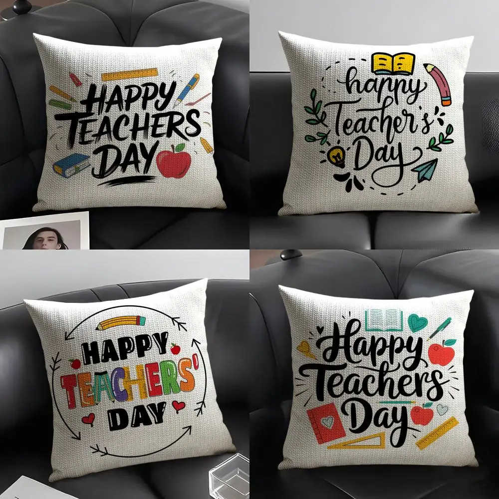 Teachers' Day Cushion Cover Natural Linen Organic Fabric Double-Sided Printing Breathable Perfect Gift for Decor
Teachers' Day Cushion Cover Natural Linen Organic Fabric Double-Sided Printing Breathable Perfect Gift for Decor