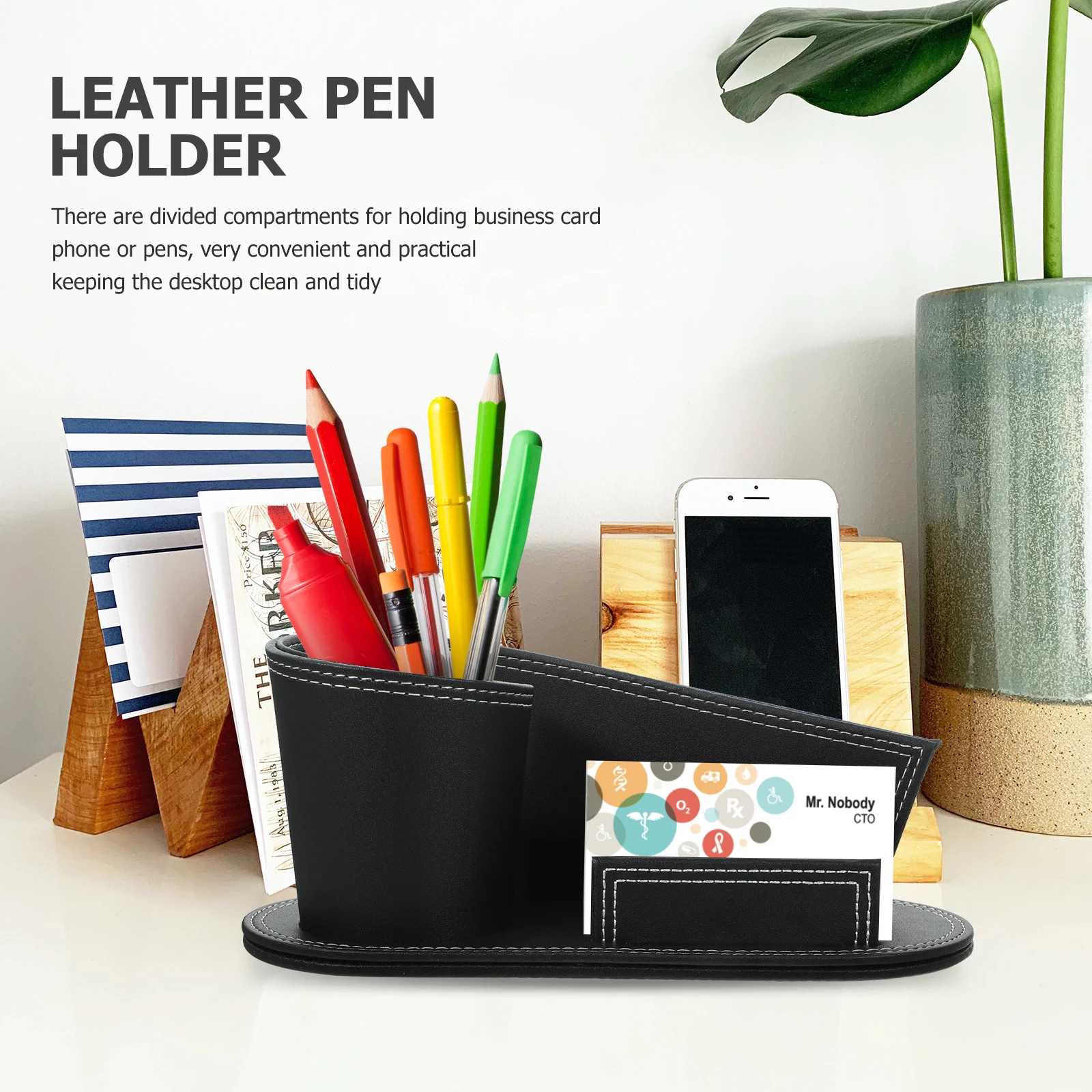 Stylish PU Pen Holder Desktop Organizer Business Stand for Office Supplies Tissue Box Cellphone Envelope Remote Control
Stylish PU Pen Holder Desktop Organizer Business Stand for Office Supplies Tissue Box Cellphone Envelope Remote Control