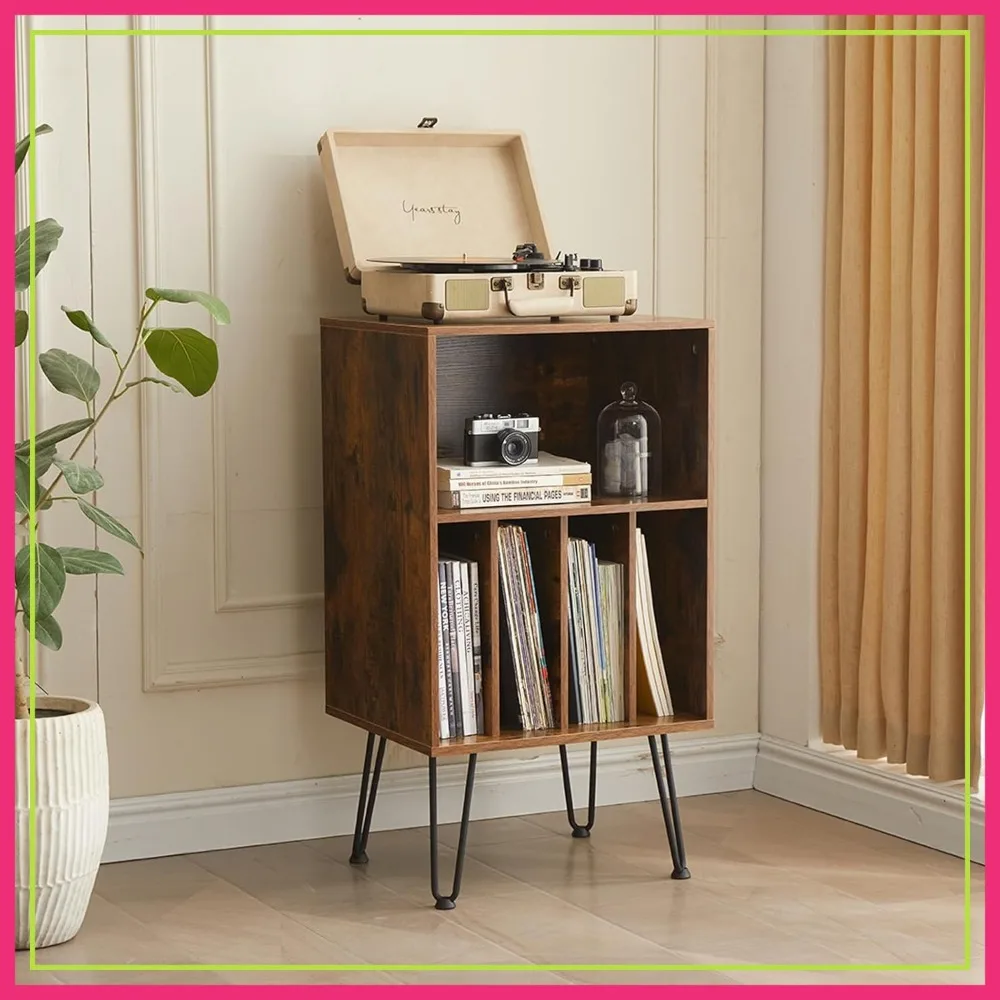 Record Player Stand with Vinyl Storage, Holds 150 Albums, Turntable End Table, Brown
Record Player Stand with Vinyl Storage, Holds 150 Albums, Turntable End Table, Brown