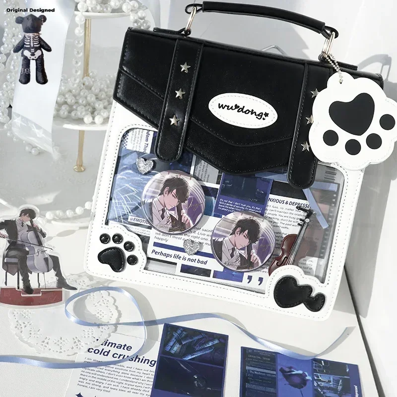 Y2K Cute Footprint Ita Bag Girl Transparent Messenger Bag Women Big Display Shoulder Crossbody Bags DIY Tote Bags Lolita Handbag
Y2K Cute Footprint Ita Bag Girl Transparent Messenger Bag Women Big Display Shoulder Crossbody Bags DIY Tote Bags Lolita Handbag