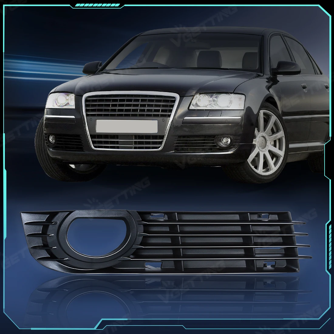 For Audi A8 Quattro 4-Door D3 2005 2006 2007 2008 Car Front Bumper Fog Lamp Grille 4E0807681AD 4E0807682AD Fog Light Bezel Grill
For Audi A8 Quattro 4-Door D3 2005 2006 2007 2008 Car Front Bumper Fog Lamp Grille 4E0807681AD 4E0807682AD Fog Light Bezel Grill