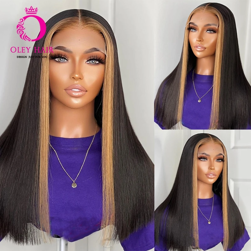 Long Silky Straight Black Color Lace Front Brown Blonde Highlights Synthetic Natural Hair Cosplay Daily Date Wigs Middle Part
Long Silky Straight Black Color Lace Front Brown Blonde Highlights Synthetic Natural Hair Cosplay Daily Date Wigs Middle Part