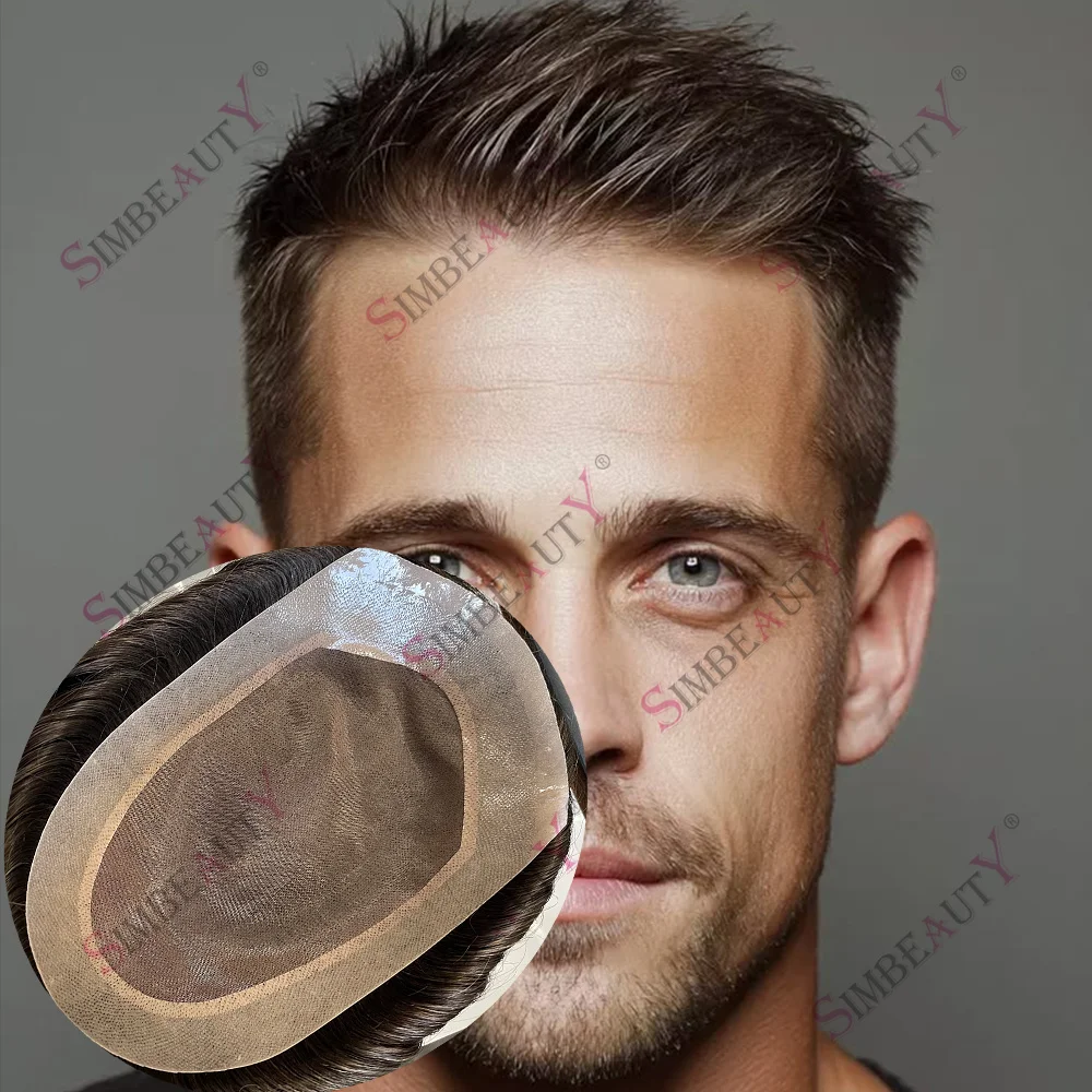 Brown Black Human Toupee For Men Mesh Lace Fine MONO and PU Around Breathable Comfort Mono Male Natural Hair System Prosthesis
Brown Black Human Toupee For Men Mesh Lace Fine MONO and PU Around Breathable Comfort Mono Male Natural Hair System Prosthesis