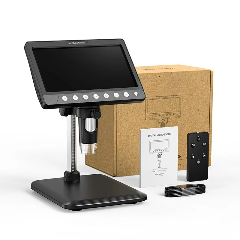 New 7-inch large-screen high definition digital microscope, mobile phone circuit board repair 1200 times high definition
New 7-inch large-screen high definition digital microscope, mobile phone circuit board repair 1200 times high definition