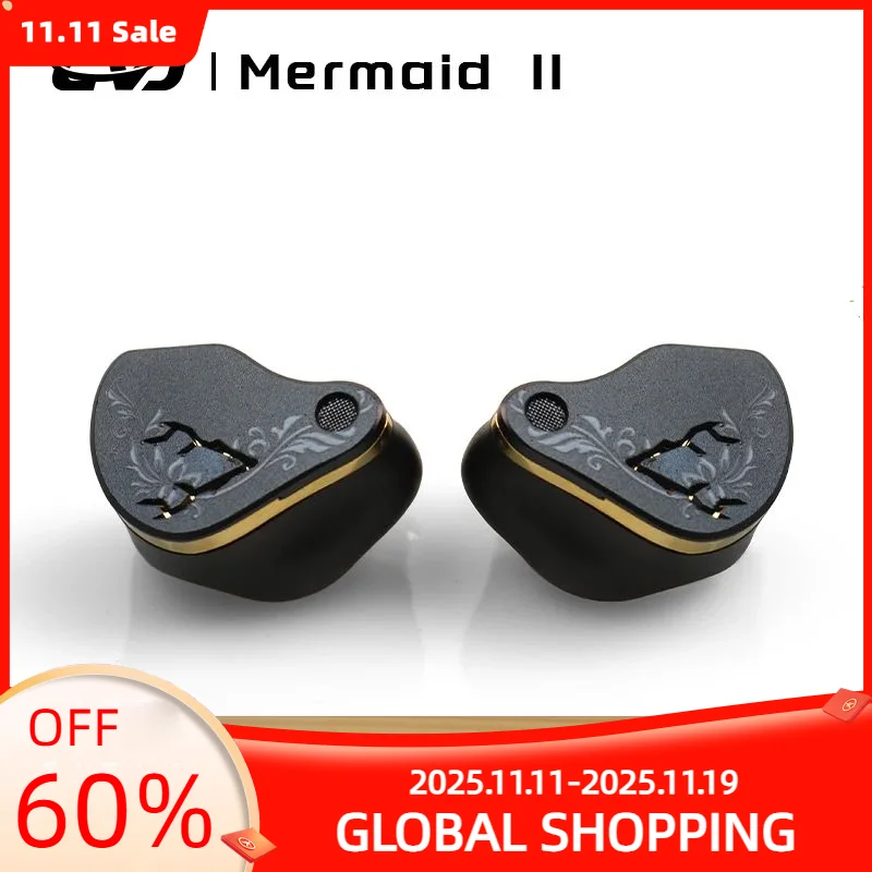 Наушники CVJ X R2E3 Mermaid 2, высокопроизводительный динамический драйвер, сменный кабель IEMs, наушники-вкладыши, 0,78 мм, 2 контакта, съемные
Наушники CVJ X R2E3 Mermaid 2, высокопроизводительный динамический драйвер, сменный кабель IEMs, наушники-вкладыши, 0,78 мм, 2 контакта, съемные