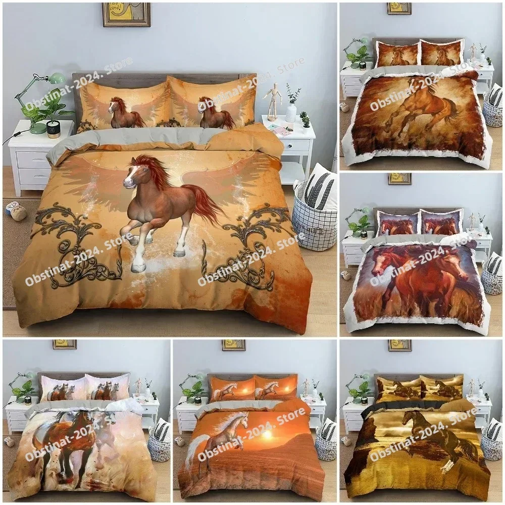 3D Animal Horse Pattern Bedding Set Quilt Cover King Queen Twin Size Duvet Cover Bedclothes With Pillowcase Bedroom Decor
3D Animal Horse Pattern Bedding Set Quilt Cover King Queen Twin Size Duvet Cover Bedclothes With Pillowcase Bedroom Decor