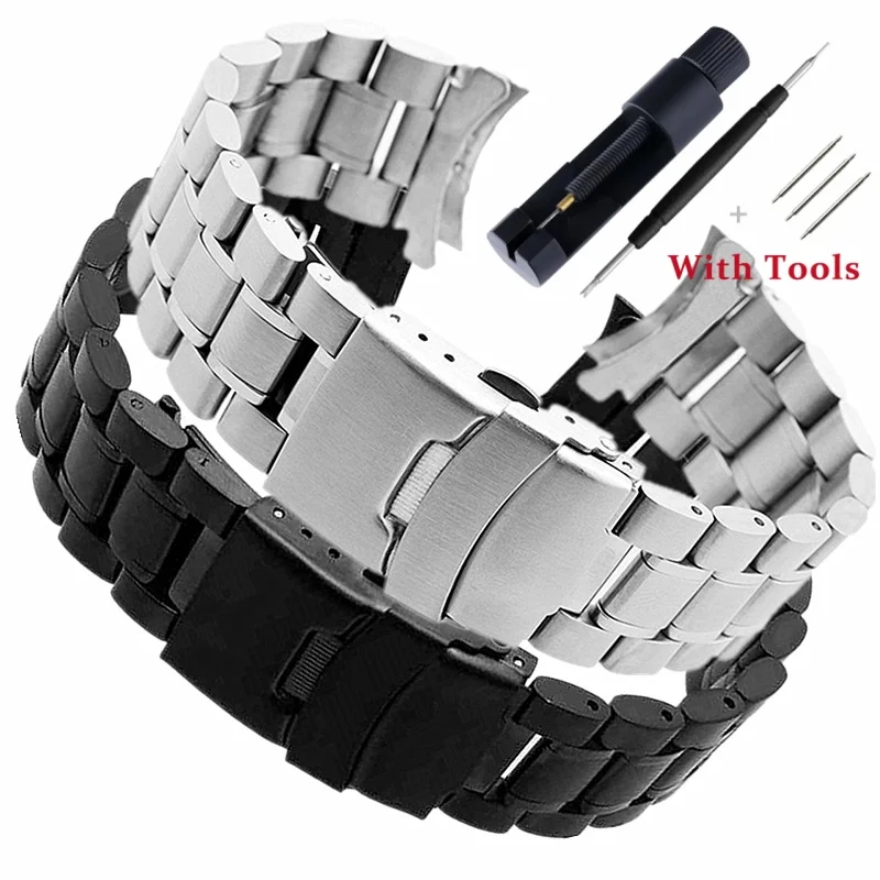 18mm 20mm 22mm 24mm Five-bead Solid Stainless Steel Watch Strap with Double Safety Clasp Watch Band Accessories With Tools
18mm 20mm 22mm 24mm Five-bead Solid Stainless Steel Watch Strap with Double Safety Clasp Watch Band Accessories With Tools